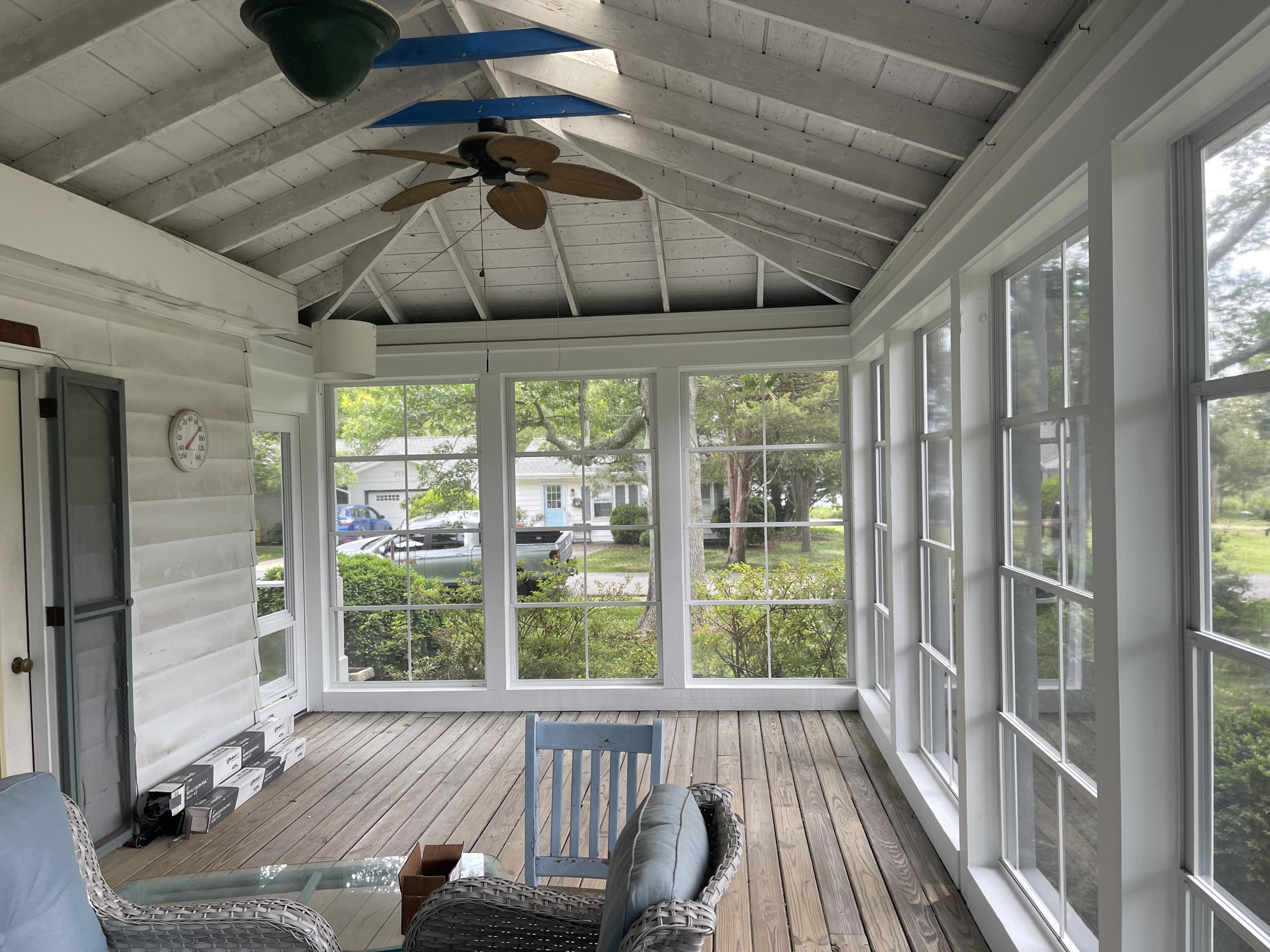 Screened Porch Structural Restoration & EZ Breeze Conversion