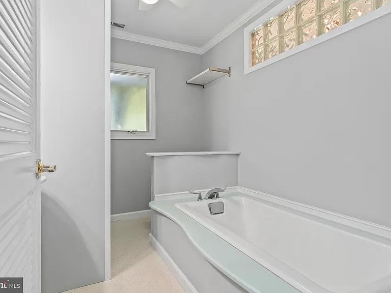 Master bath before remodeling showing tub and wall layout